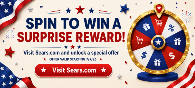 Spin to Win A Surprise Reward! Visit Sears.com